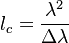 l_c= \frac{\lambda^2}{\Delta \lambda}