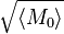 \sqrt{\langle M_0 \rangle}
